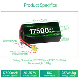 Original Manufacturer Drone Battery 17500mAh 267Wh/kg - Image 3