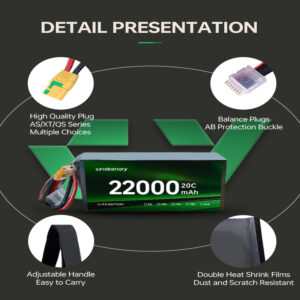 High Quality 22000mAh 20C Lipo Battery High-Efficiency Lithium Ion Batteries Pack for Agiriculture Drone - Image 4