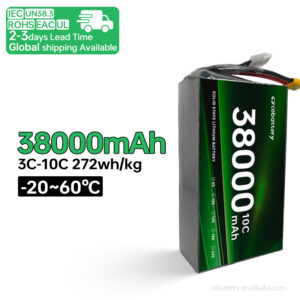 New Technology High Energy Density 38000mAh 272wh/kg Customized Solid State Lithium Drone Battery — изображение 1