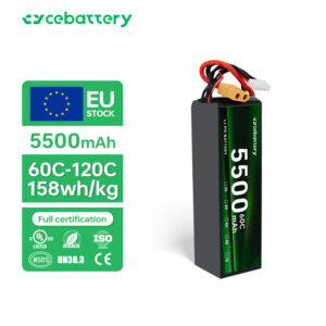 High Performance Light Weight 5500mAh High C-Rating 120C Lithium Ion Battery Pack for Drone/RC/UAV - Imagen 2