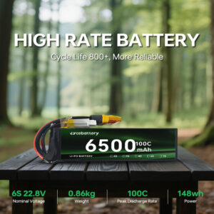 4.35V 6500mAh 100C High Discharge FPV Drone Battery Pack - Image 3