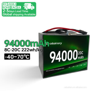 Customized Solid State Lithium Battery 94Ah 20C Ultra Low Temperature Battery for Multi-rotor Load Drone - Image 1