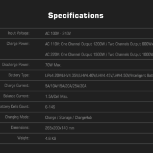 Ultra Power UP2000 6-14S Fast Charger for Drone Battery - Image 4
