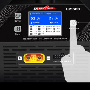 Ultra Power UP1500 6-14S Fast Charger for Drone Battery - Image 3